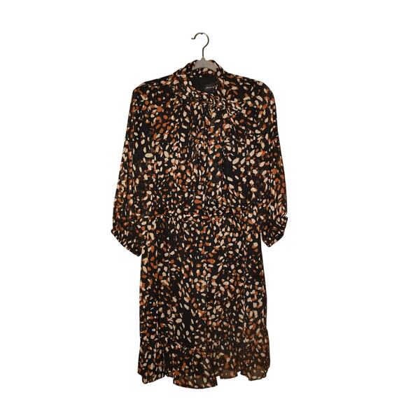 CLOVER AND SLOANE $98 3/4 Sleeve Abstract‎ Dot Fit & Flare Dress Size 12 - Picture 1 of 4